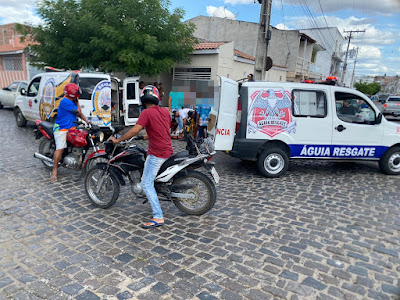 Mulher dá entrada no Hospital Português após queda de moto em Conceição do Coité