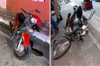 Batida entre duas motos deixa duas pessoas feridas em Conceição do Coité