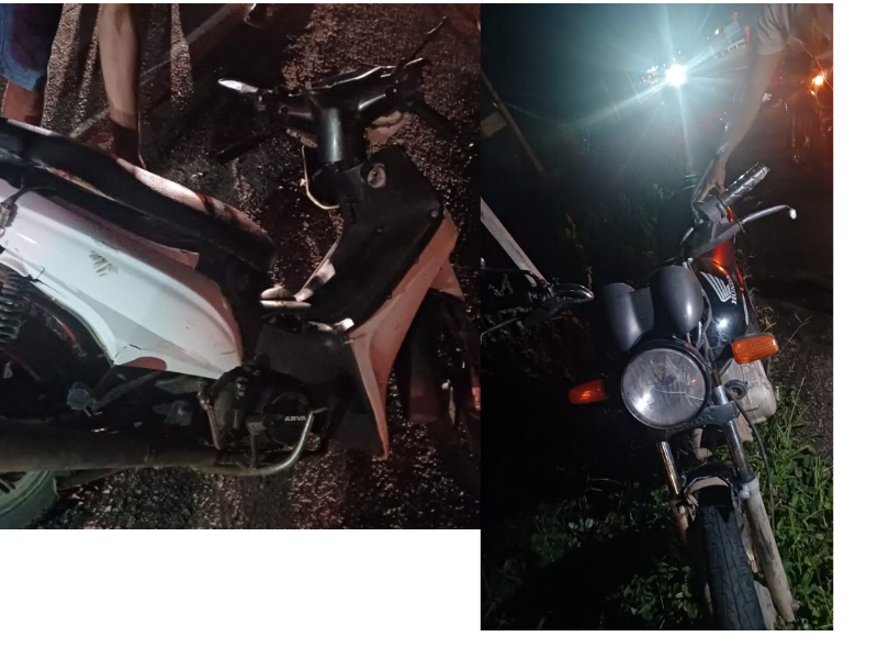 Colisão envolvendo duas motos deixa duas pessoas feridas em Riachão do Jacuípe