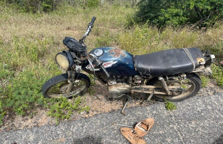 Motoqueiro fica ferido após sofrer queda de moto na BA-411, em Conceição do Coité