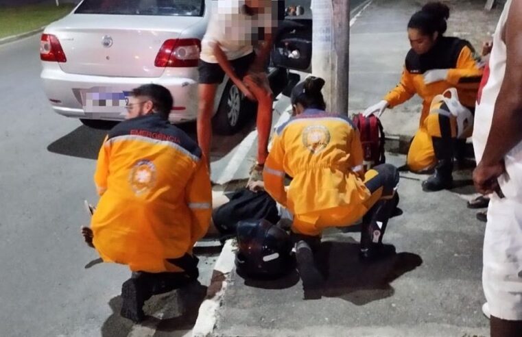 ACIDENTE DE MOTO: Homem fica ferido após sofrer queda de motocicleta em Conceição do Coité