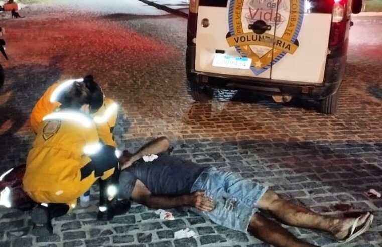 ACIDENTE DE MOTO: Homem fica ferido após sofrer queda de moto no Povoado de Onça, em Conceição do Coité