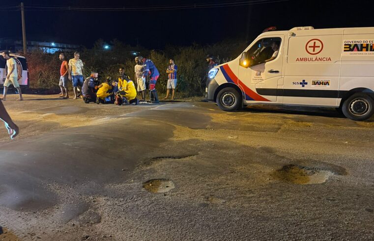 ACIDENTE DE MOTO: Águia Resgate e Anjos da Vida prestam socorro à vítimas de acidente com motocicleta em Conceição do Coité