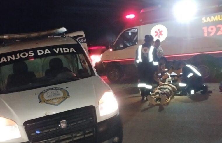 ACIDENTE DE MOTO: Homem fica ferido após sofrer queda de motocicleta no bairro do Fluminense, em Conceição do Coité