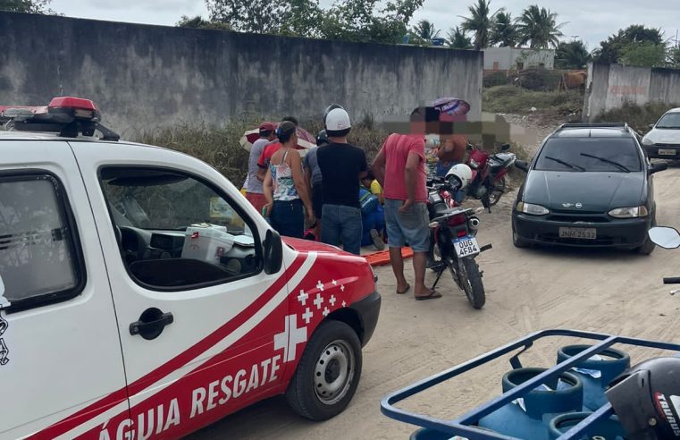 Águia Resgate socorre mulher de acidente de moto em Conceição do Coité