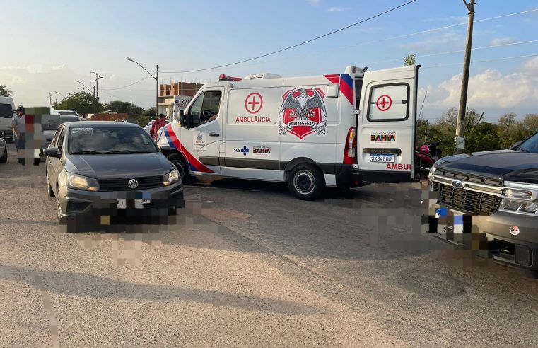 Colisão entre carro e moto, deixa estudante de 15 anos em estado grave na BA-120, em Conceição do Coité