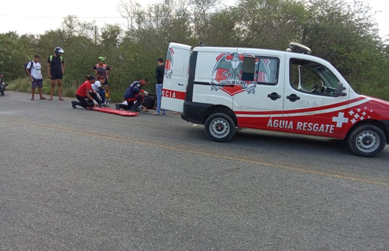 Acidente de moto deixa homem ferido na BA-411, em Conceição do Coité