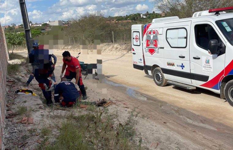 Idoso fica ferido após acidente de moto em Conceição do Coité
