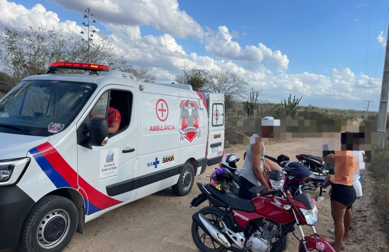 Acidente de moto deixa mulher ferida em Conceição do Coité