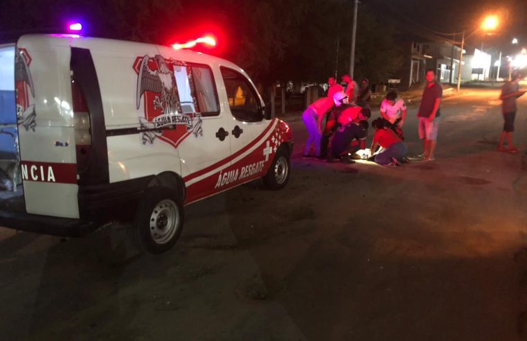 Mulher grávida fica ferida após acidente de moto em Conceição do Coité