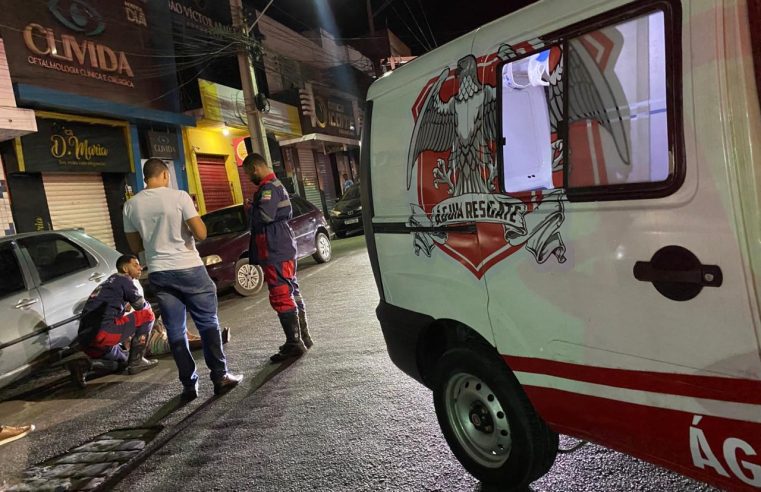 Homem de 33 anos é atropelado no centro de Conceição do Coité e é socorrido por equipe do Águia Resgate