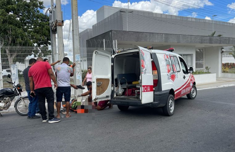 Motociclista fica ferido após colisão com Hilux em Conceição do Coité