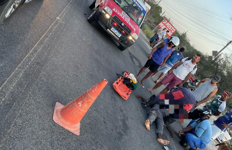 Acidente entre duas motocicletas deixa dois feridos na BA-120, Conceição do Coité