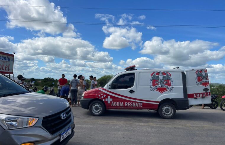 Casal que seguia para o trabalho fica ferido após colisão entre motos na BA-120, em Conceição do Coité; no momento do acidente, a outra motocicleta passou por cima da passageira