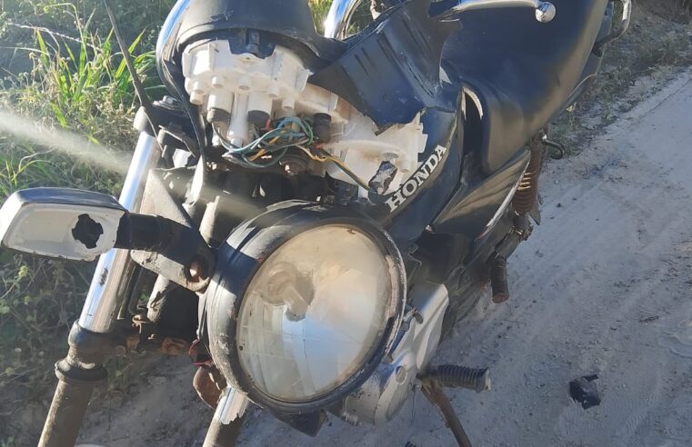Motociclista fica ferido e perde dentes após acidente na zona rural de Conceição do Coité