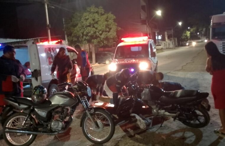 Câmeras registram acidente entre duas motos na BA-411, em Conceição do Coité; um dos envolvidos fugiu após ameaçar populares com facão