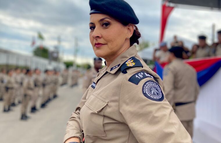 Passagem de comando no 16º BPM de Serrinha: Tenente-Coronel Hamilton se despede após serviços prestados e Tenente-Coronela Maria Teixeira assume a chefia, entrando para a história como a primeira mulher a comandar o Batalhão Sisaleiro