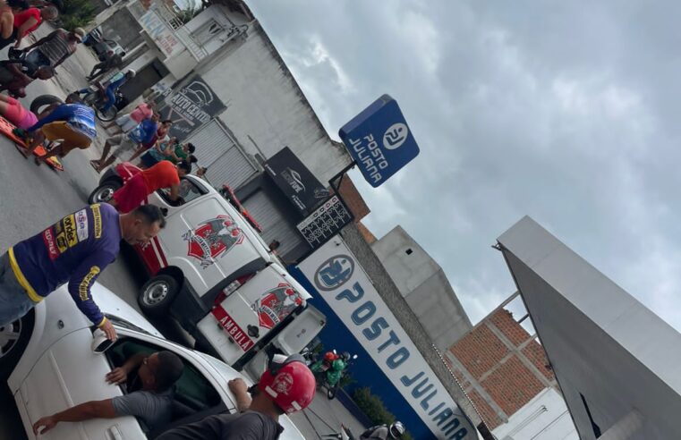 Situação inusitada: cunhadas se envolvem em acidente entre motocicletas na Avenida Senhora Santana, em Conceição do Coité