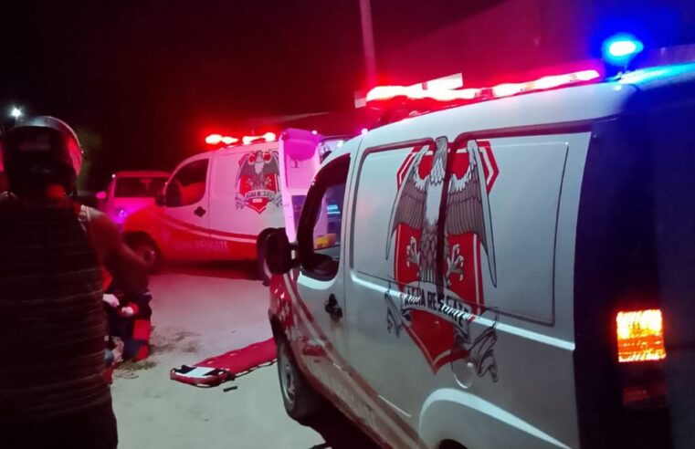Acidente de moto deixa casal ferido na zona rural de Conceição do Coité; passageira teve suspeita de fratura