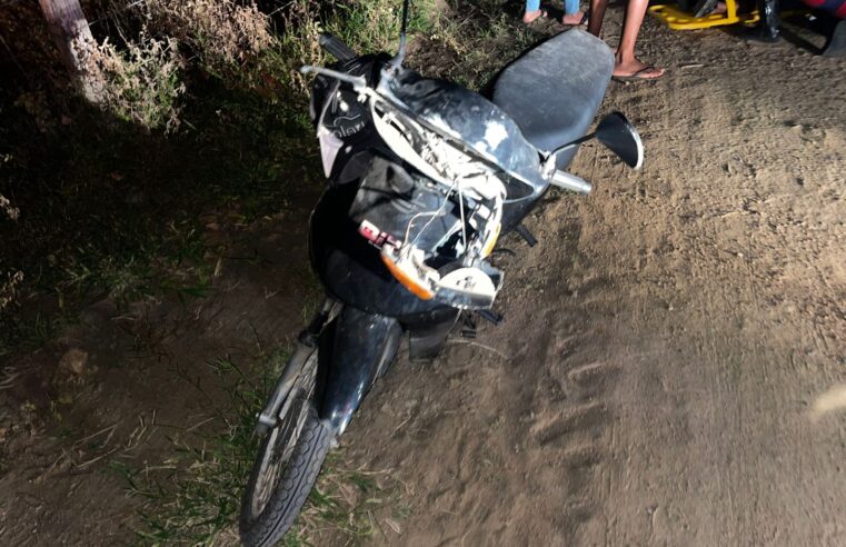 Mais um acidente de moto deixa idoso ferido na zona rural de Conceição do Coité; vítima é socorrida pelo Águia Resgate