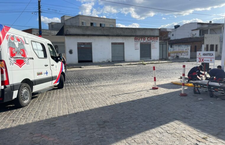 MAIS UM ACIDENTE DE MOTO NESTE DOMINGO: Homem fica ferido após acidente de moto em Conceição do Coité; vítima teve suspeita de fratura