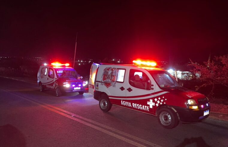 Homem fica ferido após acidente de moto na BA-120, entre Conceição do Coité e Riachão do Jacuípe; vítima foi socorrida pelo Águia Resgate