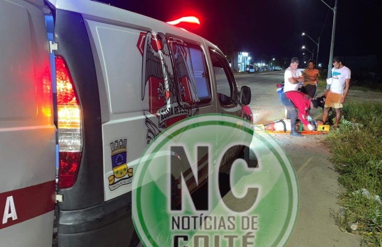 ACIDENTE NA BA-120: Casal de adolescentes fica ferido após cair de moto depois que o vestido da passageira prendeu na corrente entre Conceição do Coité e Retirolândia