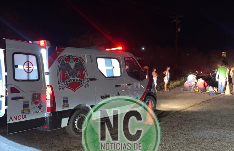 GRAVE ATROPELAMENTO: Homem fica ferido após ser atingido por motocicleta na BA-411, em Conceição do Coité