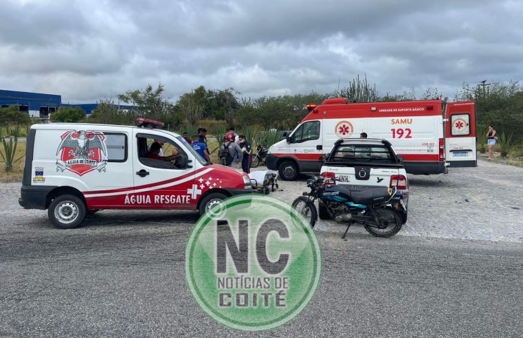 GRAVE ACIDENTE: Motociclista fica gravemente ferido e sofre fratura exposta na perna após colisão com carro na BA-411, em Conceição do Coité