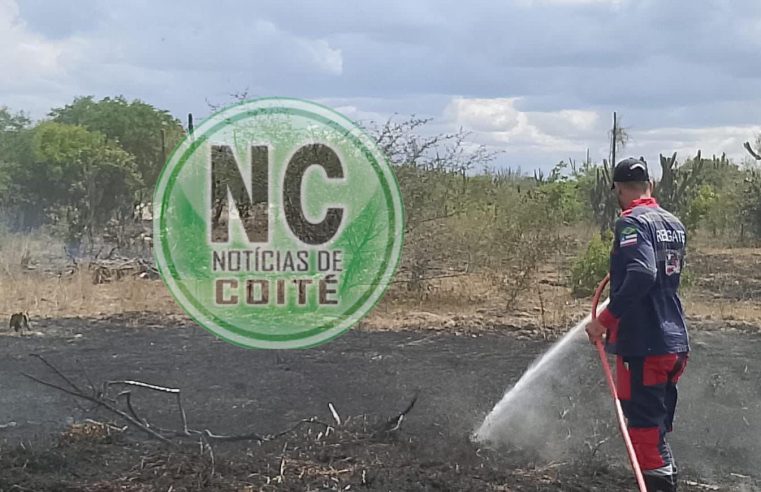 RESPOSTA DO ÁGUIA RESGATE: incêndio de grandes proporções é registrado no distrito de Santa Rosa, em Conceição do Coité; fogo foi controlado e ninguém ficou ferido