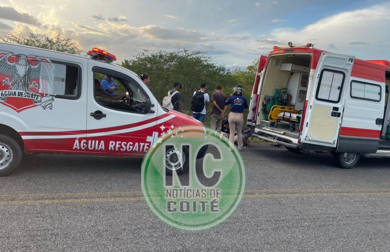 MAIS UM ACIDENTE NA BA-411: motociclista fica ferido após acidente de moto no trecho entre Conceição do Coité e o distrito de Salgadália