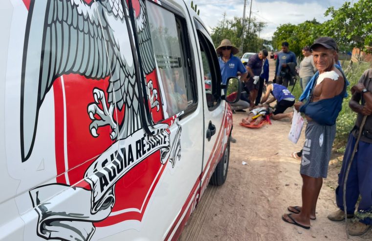 Adolescente de 17 anos fica ferido após acidente de moto na zona rural de Conceição do Coité