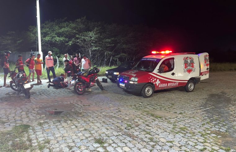 Urgente: acidente de moto deixa mulher ferida na BA-409 entre Coité e Serrinha; vítima acionou equipe do Águia Resgate