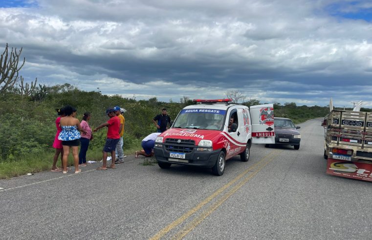 Dois homens ficam feridos após acidente de moto na BA-411, em Conceição do Coité