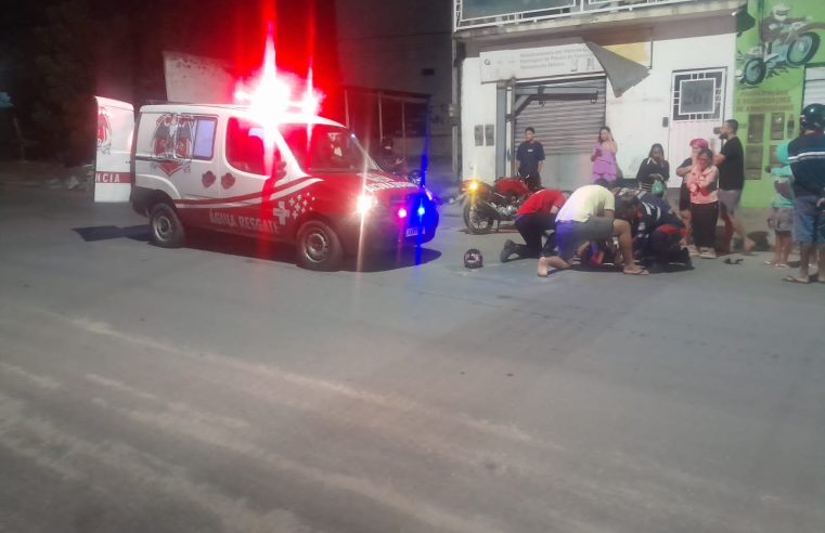 Motociclista fica ferido após perder controle da moto ao passar por quebra-mola em Conceição do Coité; vítima é porteiro do Hospital Português