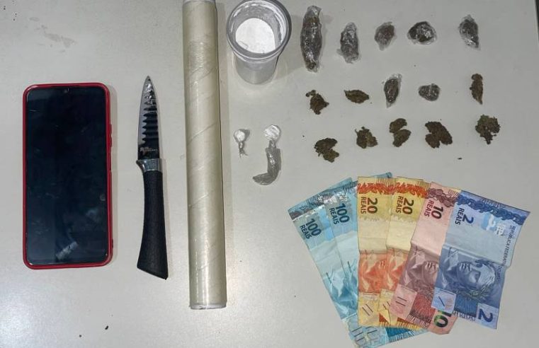 Operação da PM termina com dois presos e apreensão de drogas em Santaluz