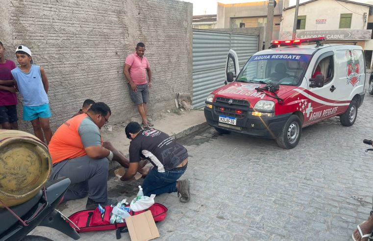 Novo acidente é registrado no mesmo local onde casal ficou ferido pela manhã em Conceição do Coité; motociclista é socorrido com suspeita de fratura no pé