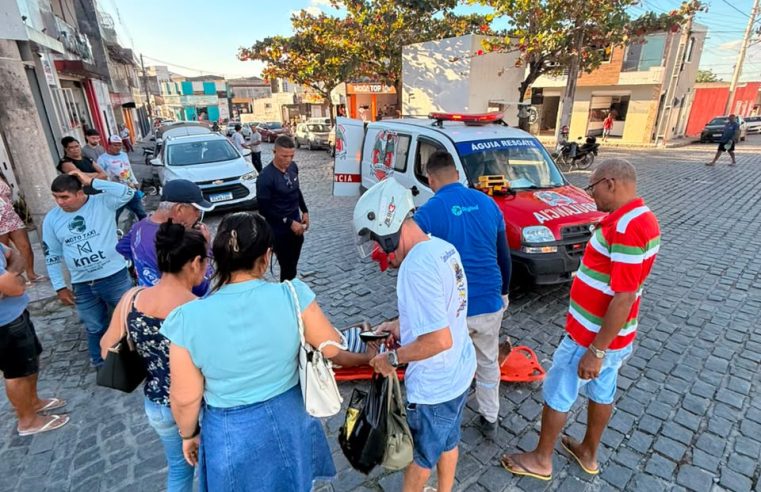 Colisão entre motos deixou mulher ferida em novo acidente registrado em Conceição do Coité