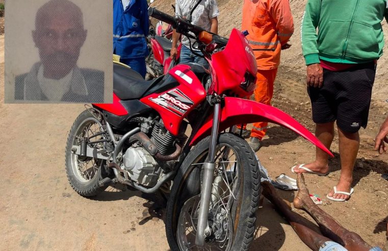 ATUALIZADA: Motociclista morre após grave acidente envolvendo máquina em obras na BA-409, em Conceição do Coité