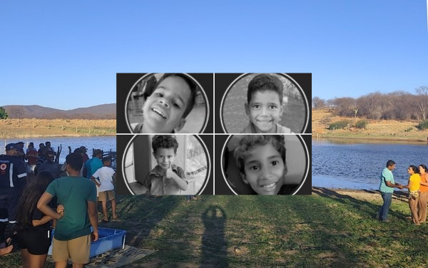 TRAGÉDIA! Quatro crianças da mesma família morrem afogadas em açude no sudoeste da Bahia