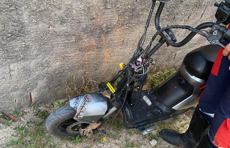 Adolescente de 17 anos fica ferida após colisão entre moto elétrica e motocicleta em Cantinho, em Conceição do Coité
