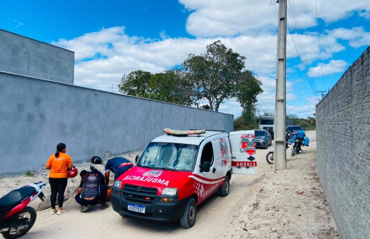 Duas pessoas ficam feridas após acidentes de moto na zona rural de Conceição do Coité