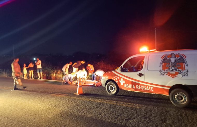 SUSTO! Cachorros soltos provocam acidente e deixam mulher ferida na BA-409, em Coité; filha sai ilesa