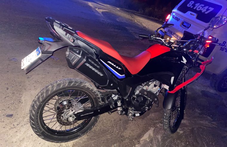 PM recupera em tempo recorde moto roubada em Coité e apreende adolescente de 15 anos em Serrinha