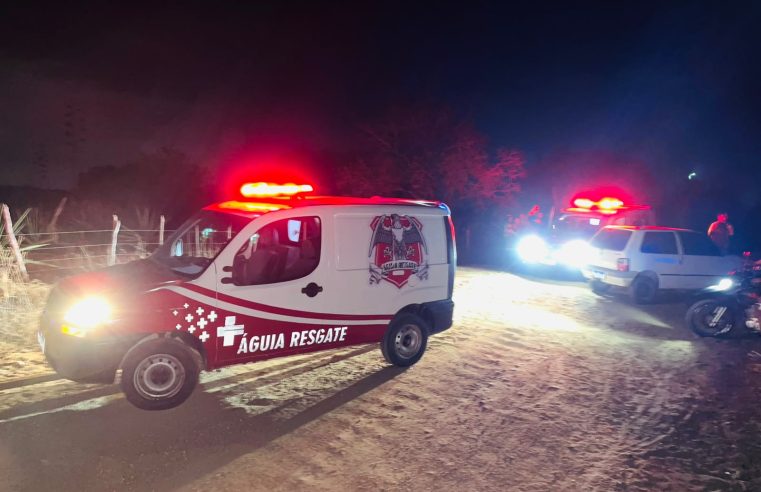 Casal fica ferido após acidente de moto em estrada vicinal na zona rural de Conceição do Coité
